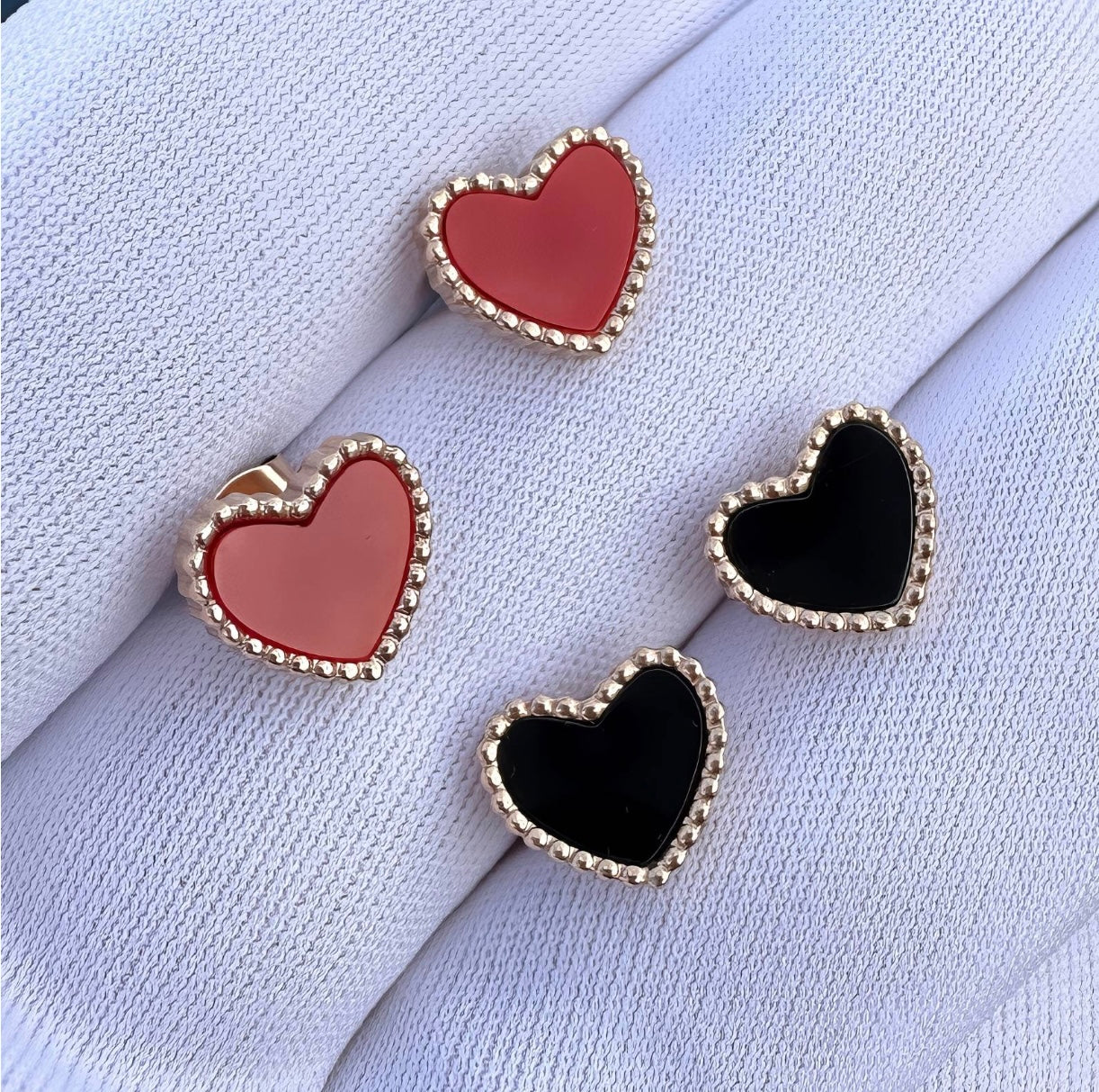Hearts Earrings – 18K Gold Plated