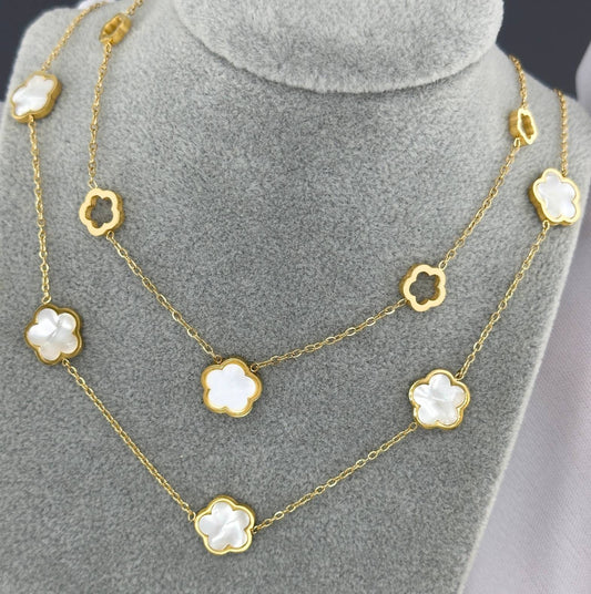 Flower Meadow Necklace – 18K Gold Plated Ste