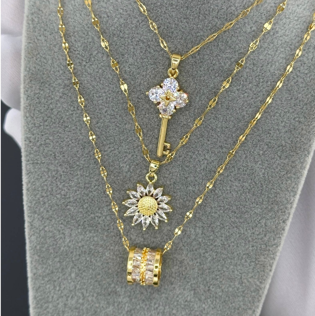 Key Pendant Necklace – 18K Gold Plated